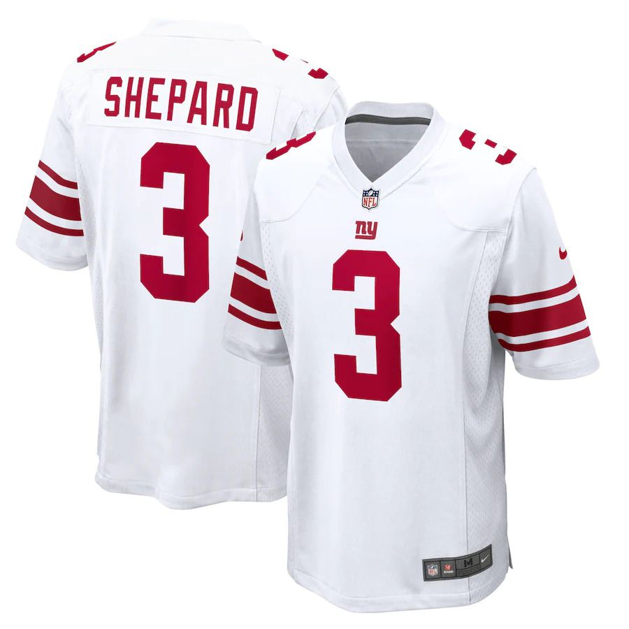 Men New York Giants #3 Sterling Shepard Nike White Game Player NFL Jersey